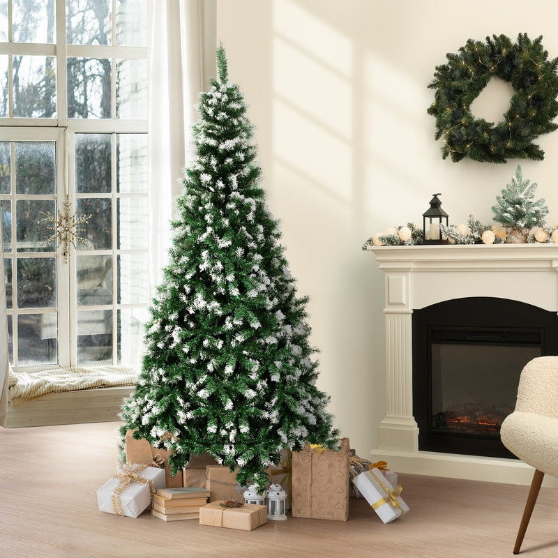Mazam Christmas Tree 1.8M 6FT Snowy Xmas Decorations Home Decor Green 800 tips