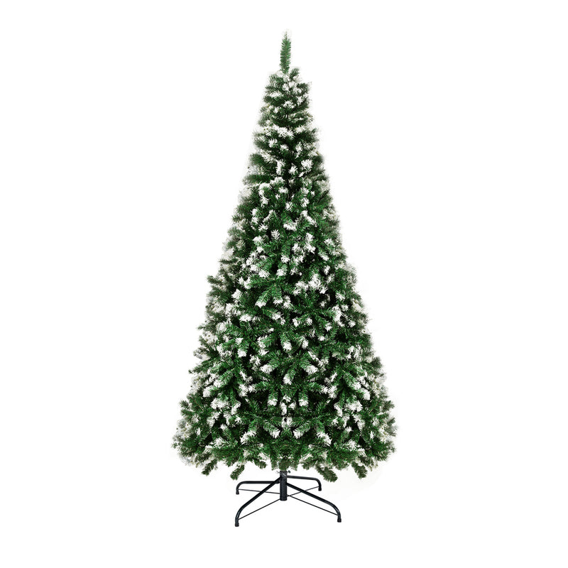 Mazam Christmas Tree 2.4M 8FT Snowy Xmas Decorations Home Decor Green 1400 tips