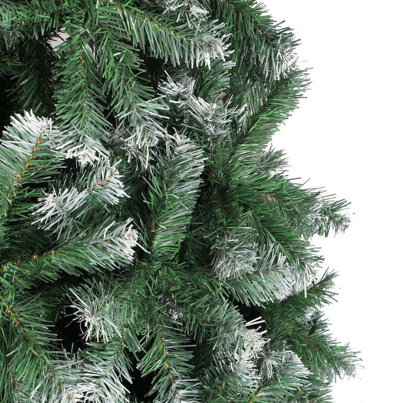 Mazam Christmas Tree 2.4M 8FT Snowy Xmas Decorations Home Decor Green 1400 tips