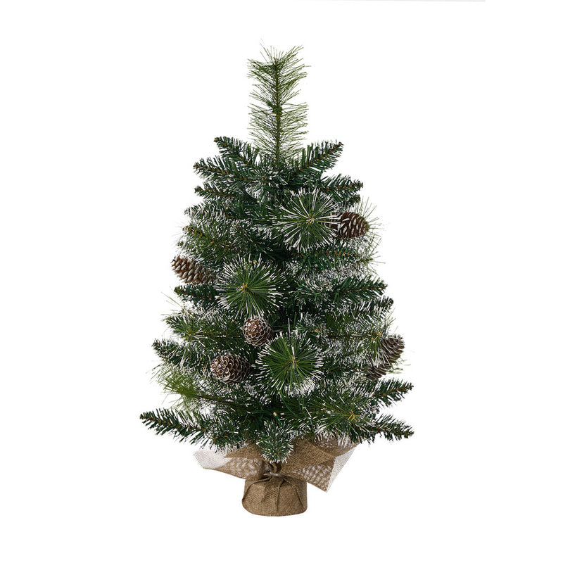 Tinseltown Mini LED Christmas Tree Faux Pine Cones 60cm Green