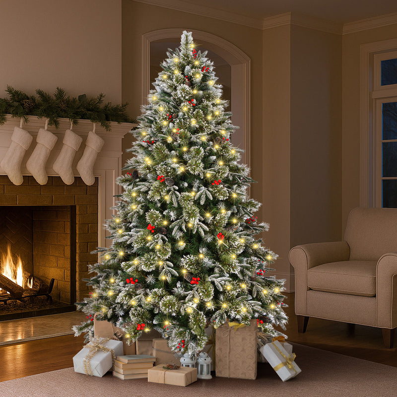 Mazam LED Christmas Tree 1.8M 6FT Green White 790 Tips