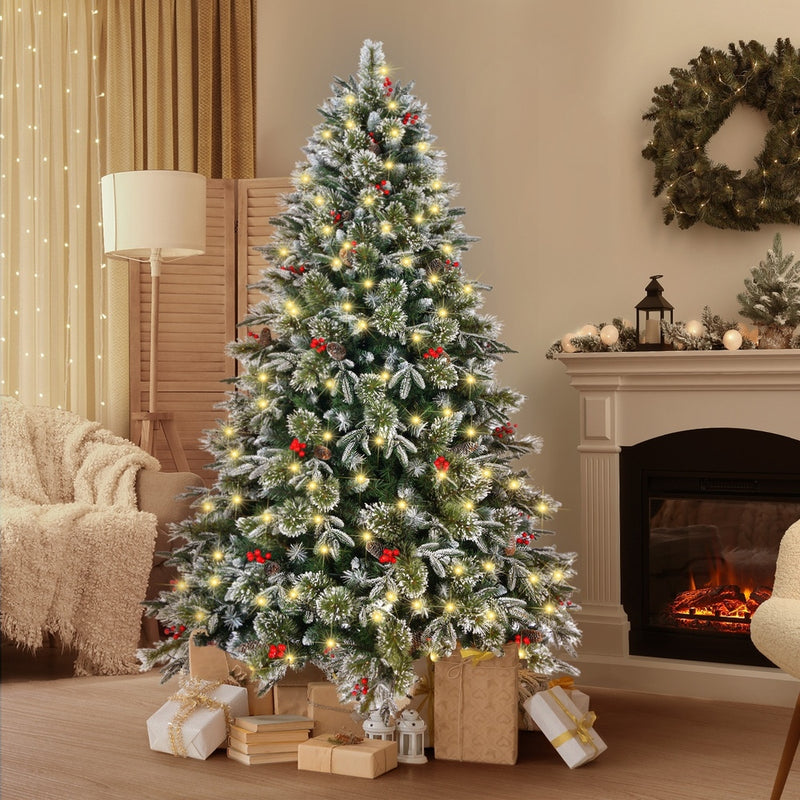 LED Christmas Tree 2.1M 7FT Green White 1210 Tips