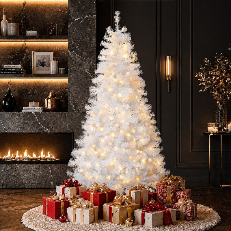 Tinseltown LED Christmas Tree 1.8M 6FT White 700 Tips