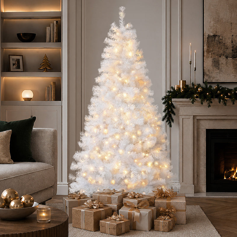 Tinseltown LED Christmas Tree 1.8M 6FT White 700 Tips