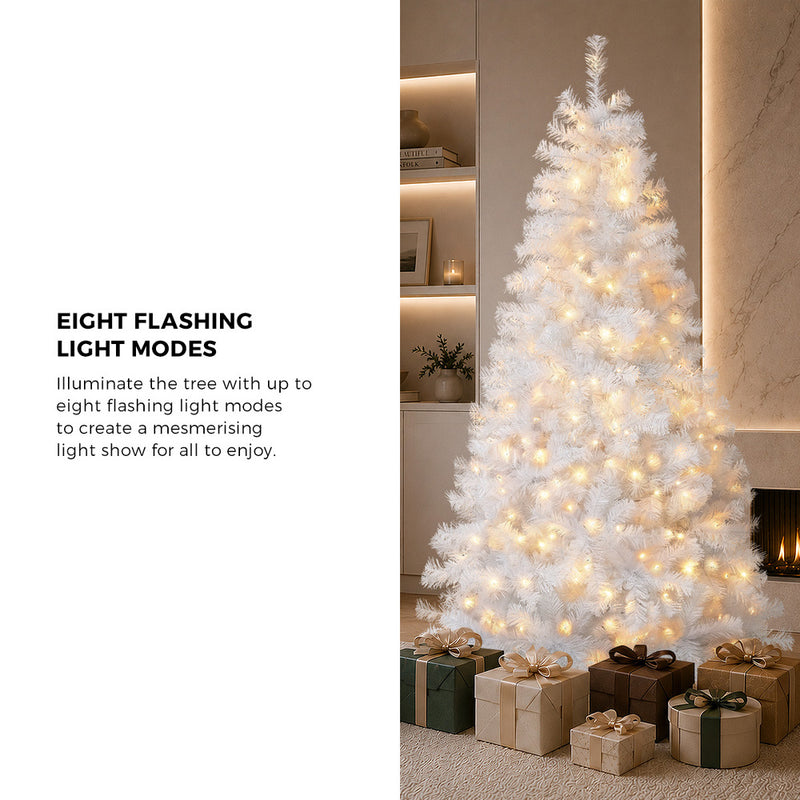 Tinseltown LED Christmas Tree 1.8M 6FT White 700 Tips