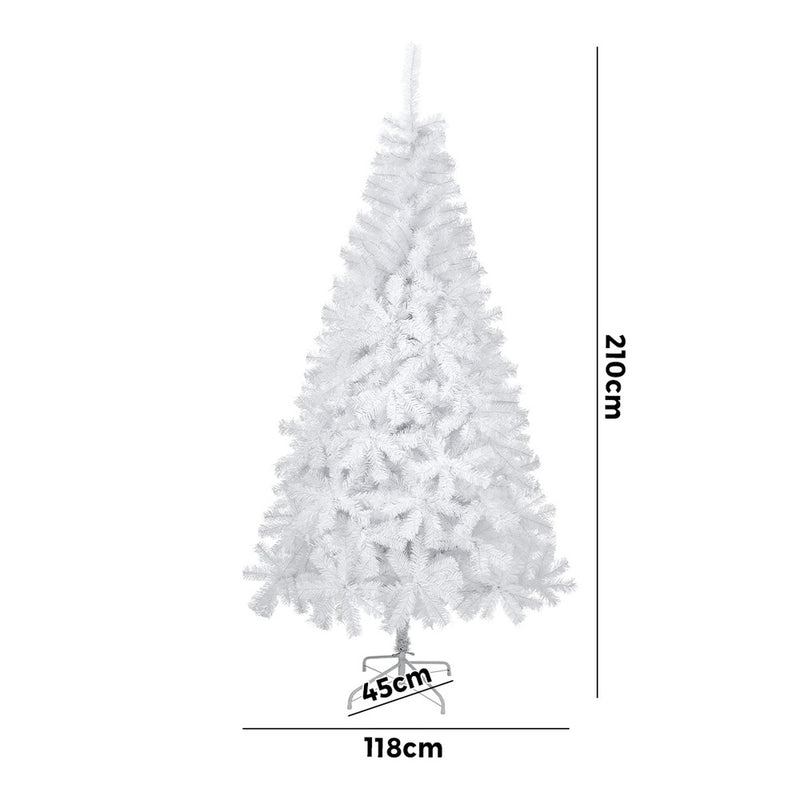 Tinseltown White Christmas Tree 2.1M 7FT 1000tips