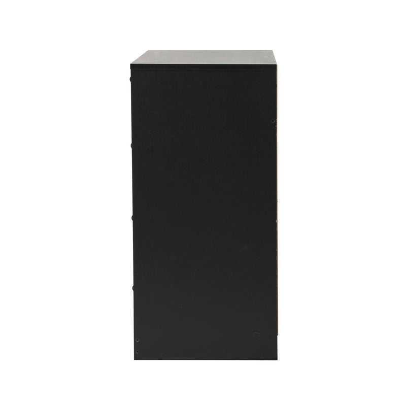 Oikiture 5 Chest of Drawers Dresser Rattan Black