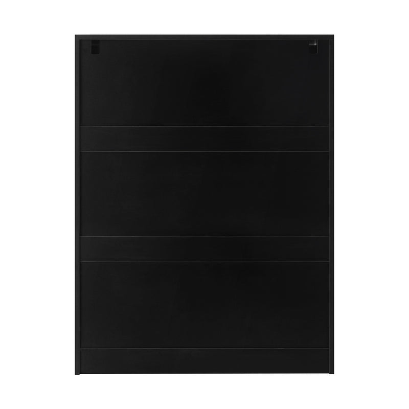 Oikiture 6 Chest of Drawers Air Gap Handles Black