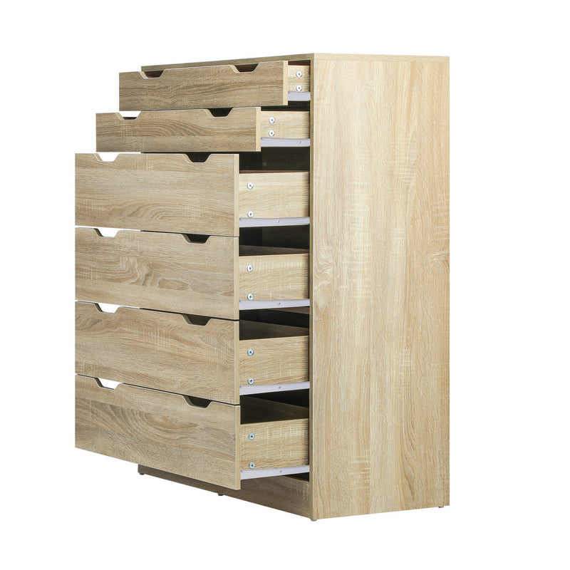 Oikiture 6 Chest of Drawers Tallboy Wooden