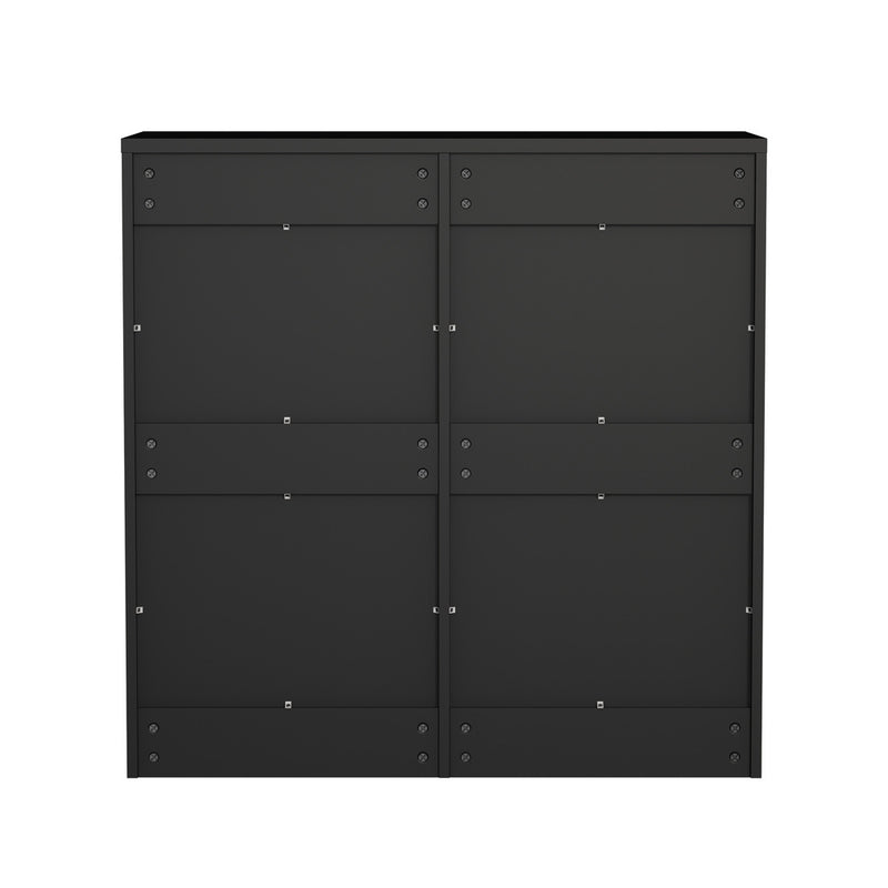 Oikiture 8 Chest of Drawers Tallboy Cabinet Bedroom Storage Black