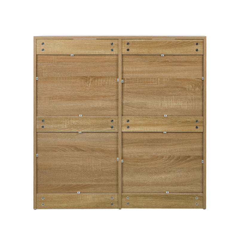 Oikiture 8 Chest of Drawers Tallboy Cabinet Bedroom Storage Natural