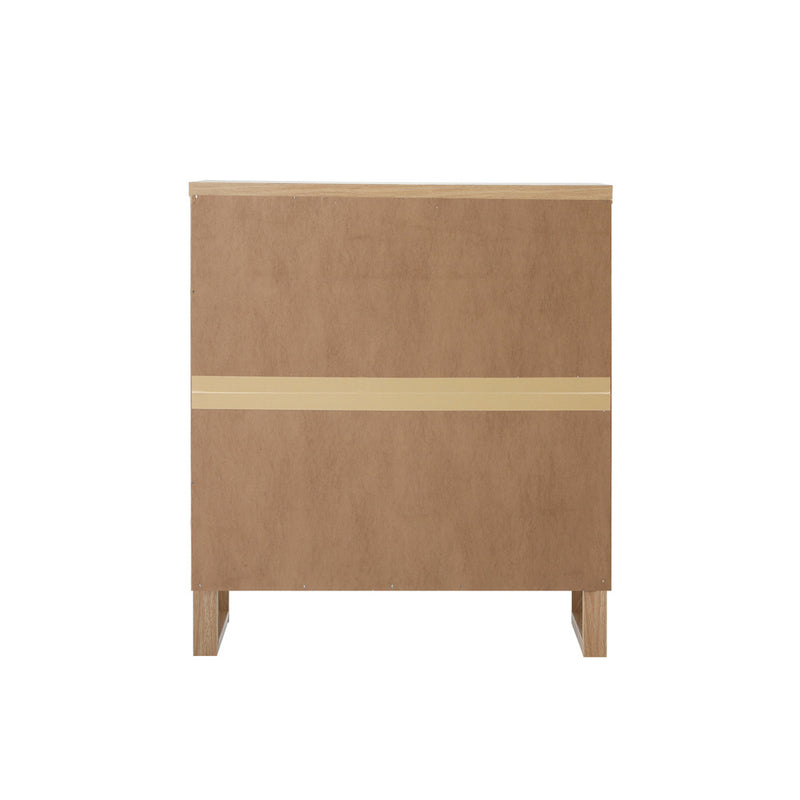 Oikiture 5 Chest of Drawers Dresser Tallboy Storage Bedroom Natural