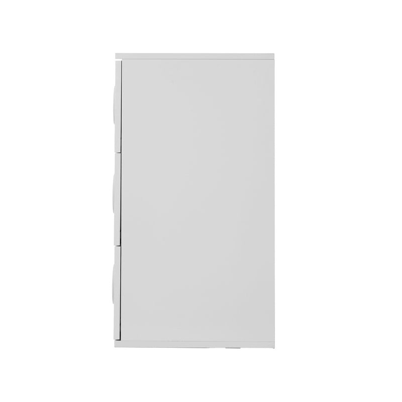 Oikiture 3 Chest of Drawers Cabinet Bedroom Dresser Night Stand White