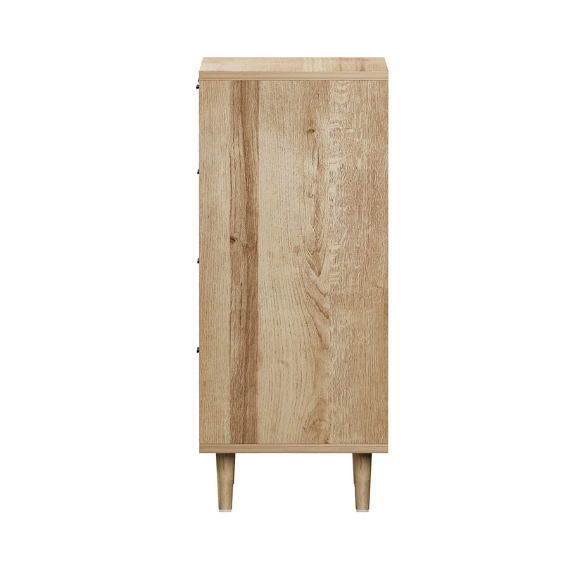 Oikiture 5 Chest of Drawers Dresser Tallboy Natural