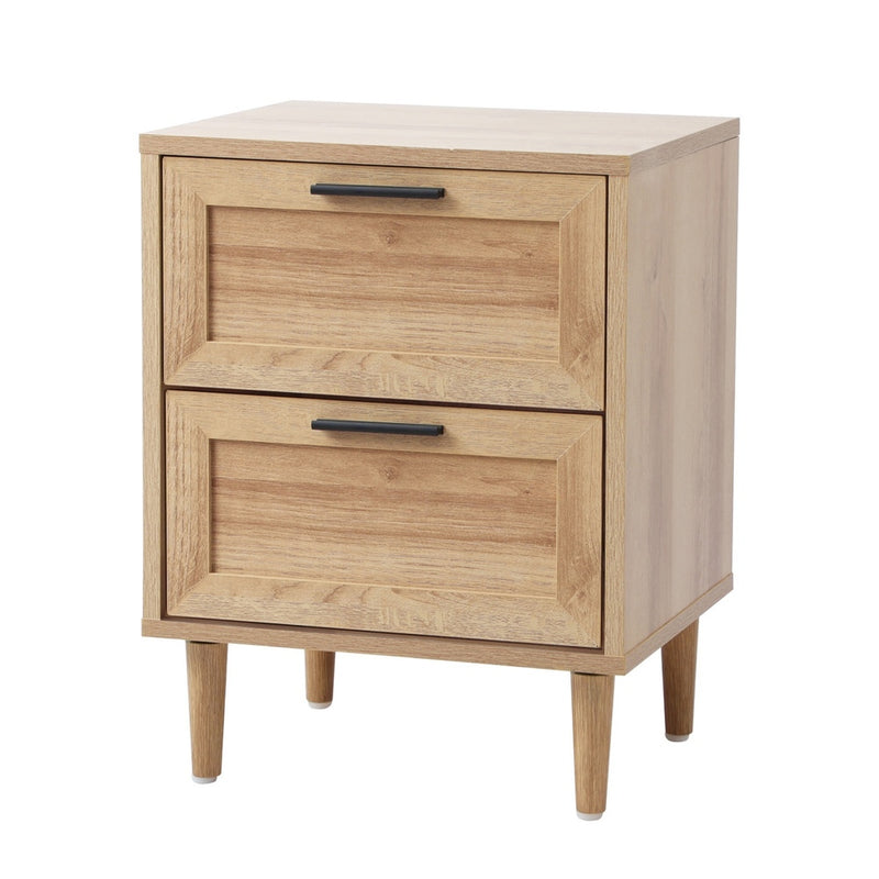 Oikiture 6 Chest of Drawers and 2 Bedside Tables Bedroom Set Natural