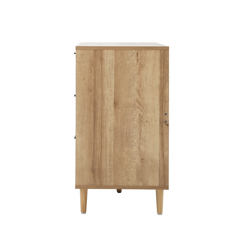 Oikiture 7 Chest of Drawers Dresser Tallboy Natural
