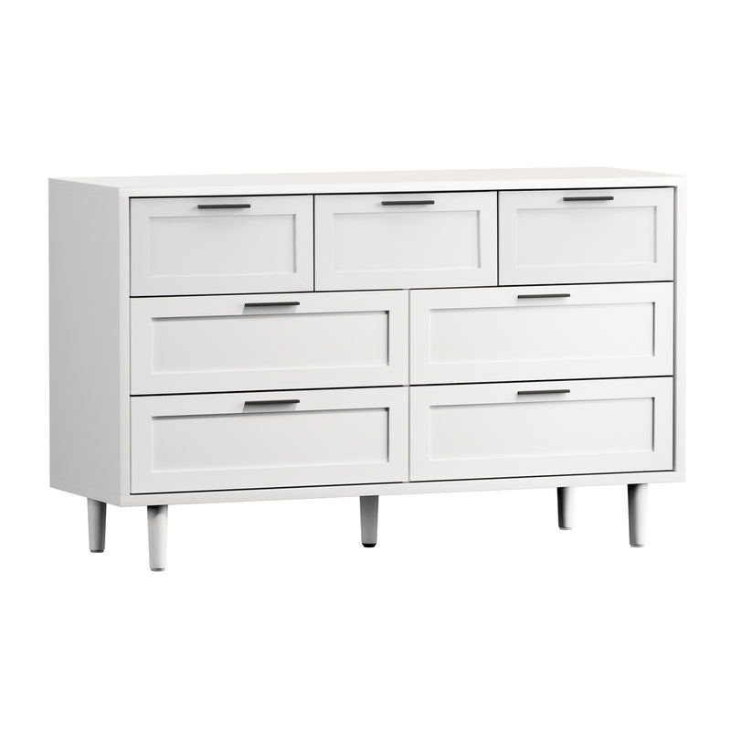 Oikiture 7 Chest of Drawers Dresser Tallboy White