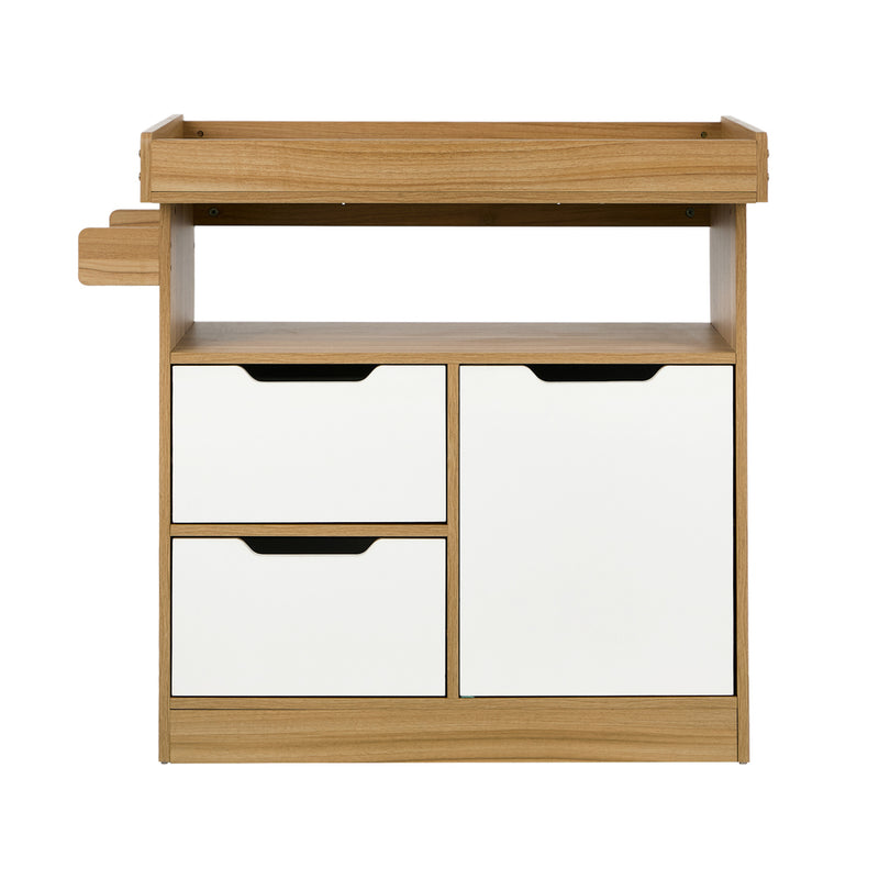 Oikiture Baby Changing Table Nursery Storage Drawers Shelves Cabinet