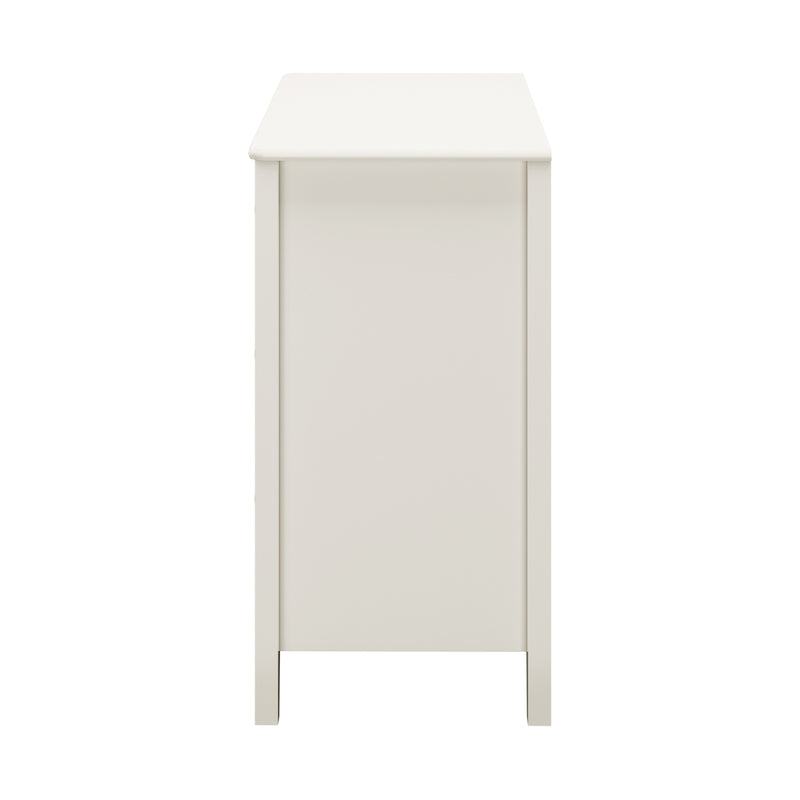 Oikiture 3 Chest Of Drawers Dresser Metal Handle White