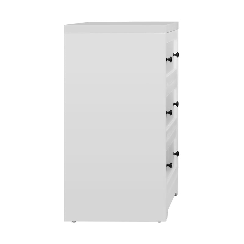 Oikiture 3 Chest of Drawers Hamptons Furniture White