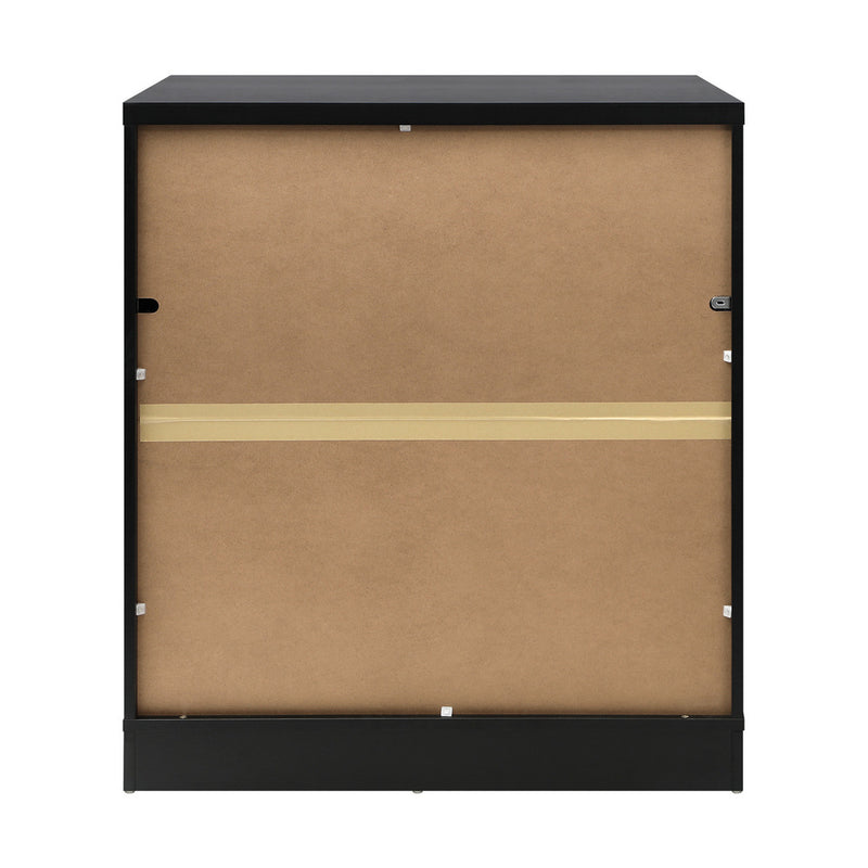 Oikiture Chest of Drawers with 5 Drawers Black