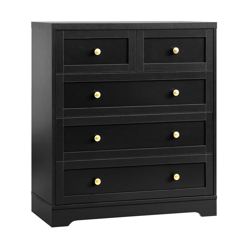 Oikiture 5 Chest of Drawers and 2 Bedside Tables Hamptons Furniture Set