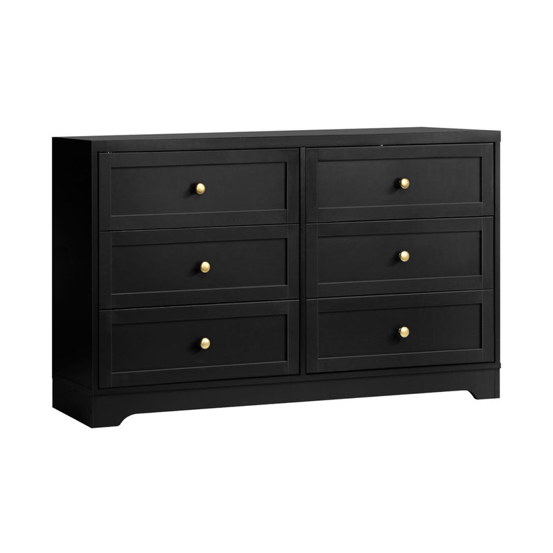 Oikiture 6 Chest of Drawers and 2 Bedside Tables Hamptons Furniture Set