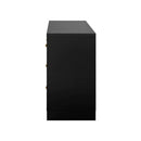 Oikiture Chest of Drawers with 7 Drawers Black
