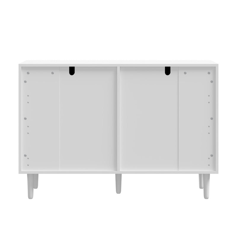 Oikiture 6 Chest of Drawers Dressers Lowboy Stripe White