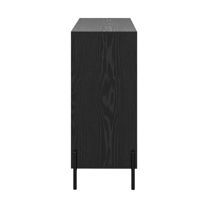 Oikiture 8 Drawer Chest Of Drawers Handle-Free Storage Tallboy Walnut
