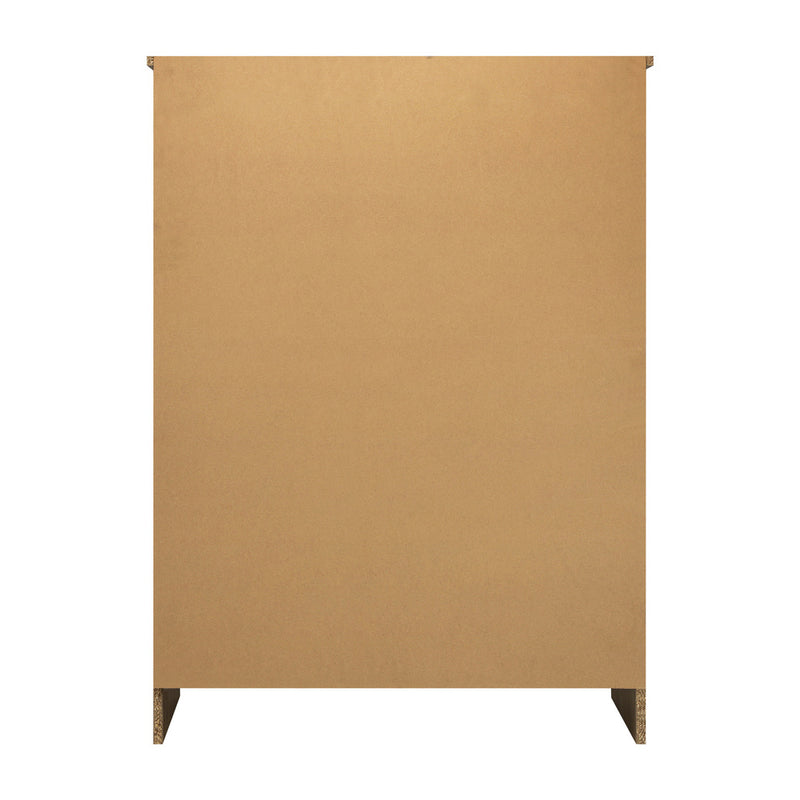 Oikiture Tallboy Chest of Drawer with 6 Drawers Natural Wood