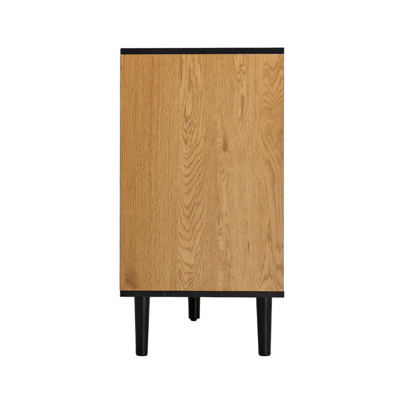 Oikiture 6 Chest of Drawers Lowboy Storage Dresser Bedroom Natural