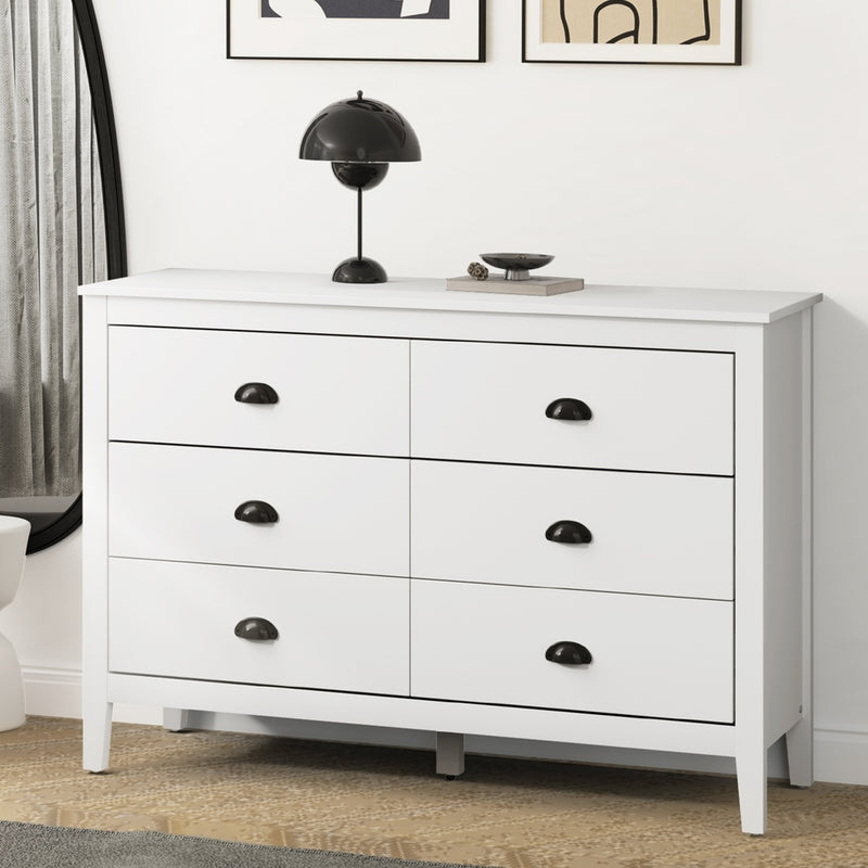 Oikiture 6 Chest of Drawers Dresser Vintage
