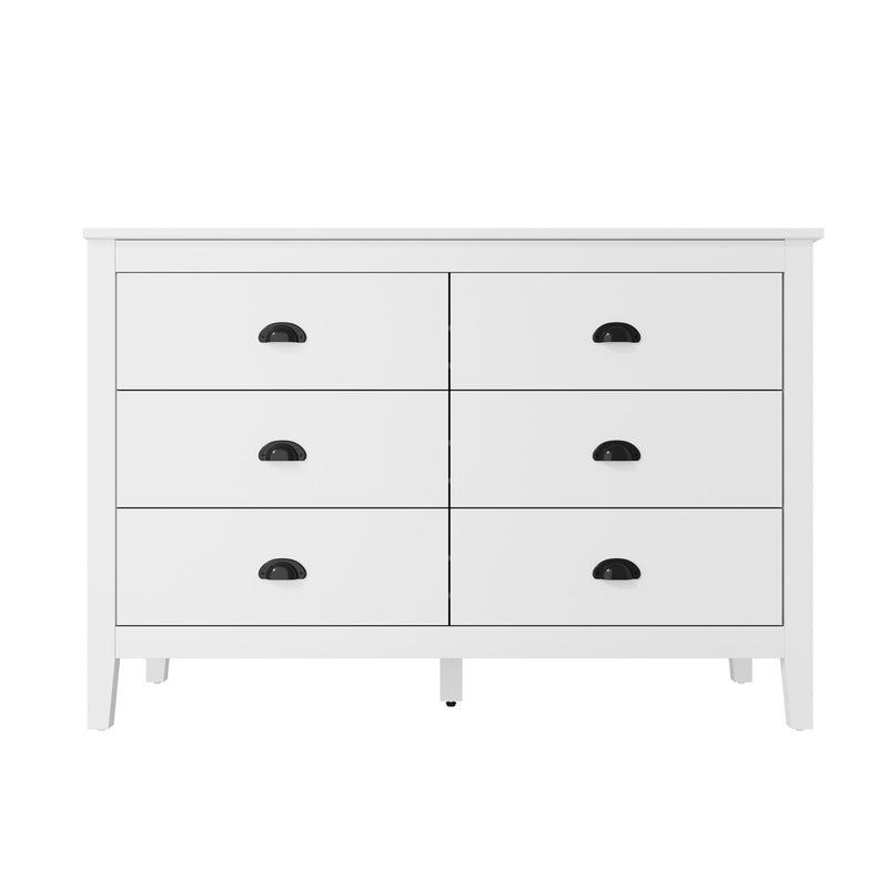 Oikiture 6 Chest of Drawers Dresser Vintage