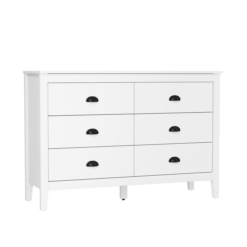 Oikiture 6 Chest of Drawers and Bedside Table Vintage Bedroom Set