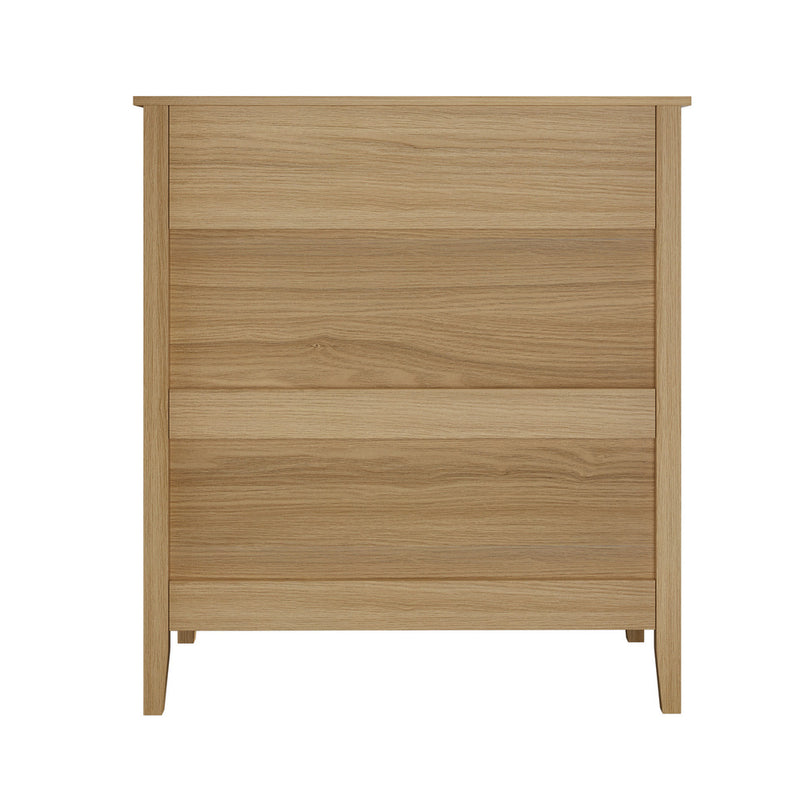 Oikiture 5 Chest of Drawers Dresser Storage Cabinet Tallboy Natural