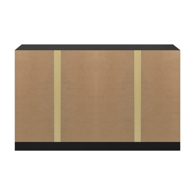 Oikiture 6 Chest of Drawers Lowboy Dresser Table Bedroom Black