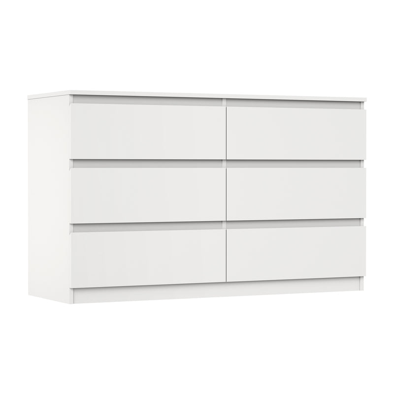 Oikiture 6 Chest of Drawers and 2 Bedside Tables Bedroom Set White