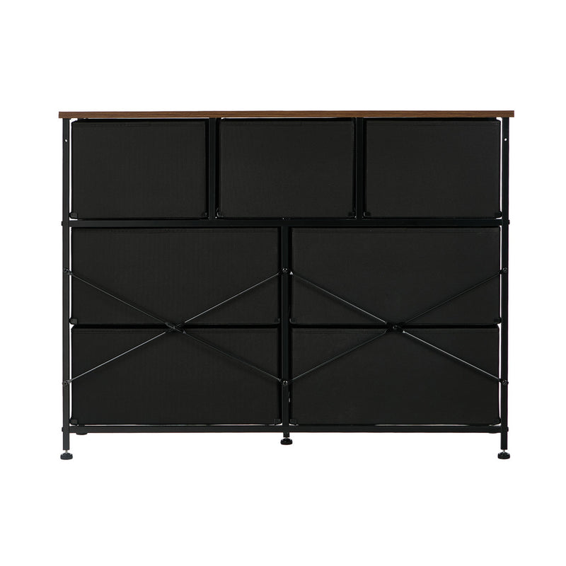 Oikiture 7 Chest of Drawers Fabric Storage Cabinet Dresser Lowboy