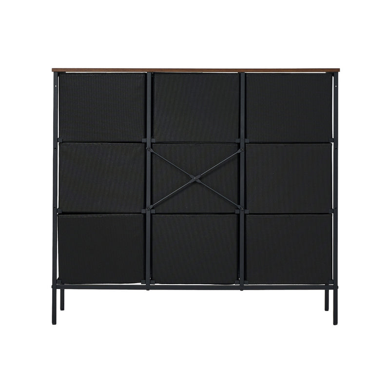 Oikiture 8 Chest of Drawers Fabric Tallboy Retro Vintage