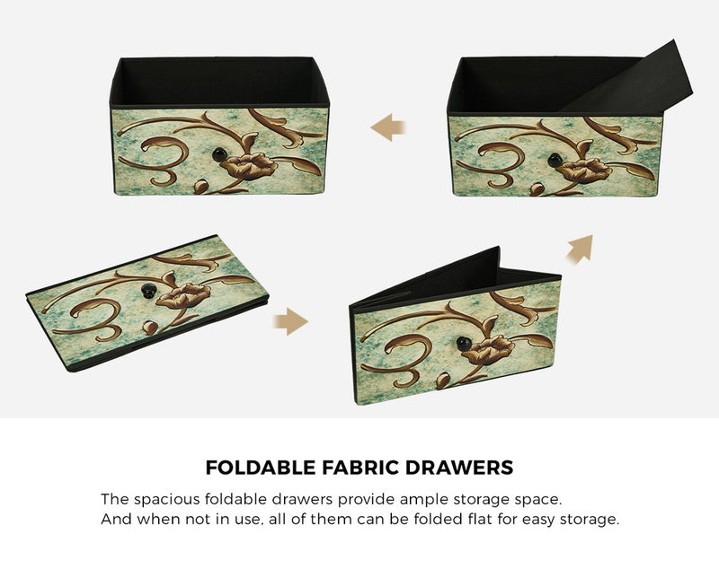 Oikiture 9 Chest of Drawers Fabric Dresser Vintage Tallboy Organizer