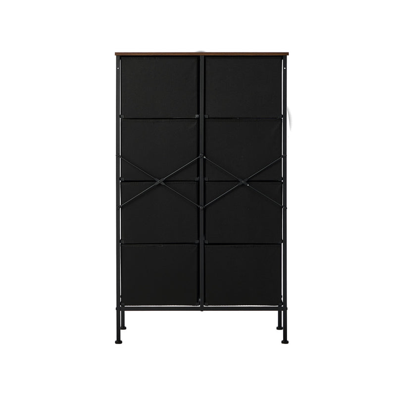 Oikiture 8 Chest Of Drawers Retro Tallboy Dresser Foldable Fabric