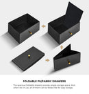 Oikiture 8 Chest of Drawers PU Fabric Black