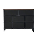 Oikiture 8 Chest of Drawers Fabric Retro Vintage Multi-colour