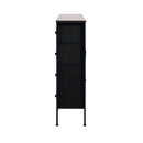 Oikiture 8 Chest of Drawers Rattan Fabric Dresser Tallboy
