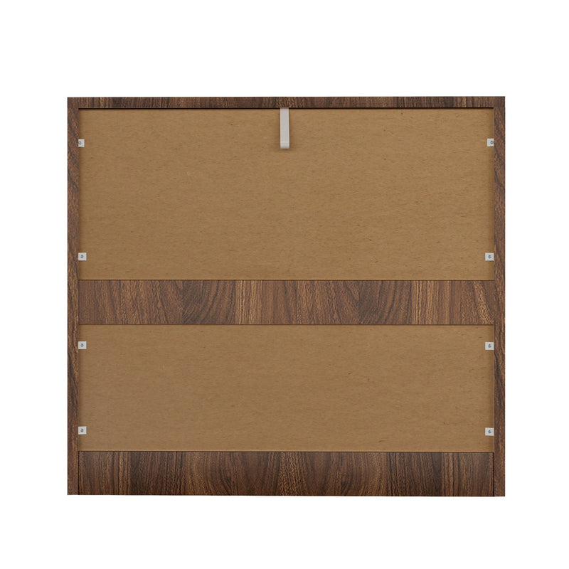 Oikiture 3 Chest of Drawers Lowboy Dresser Cabinet Bedroom Walnut