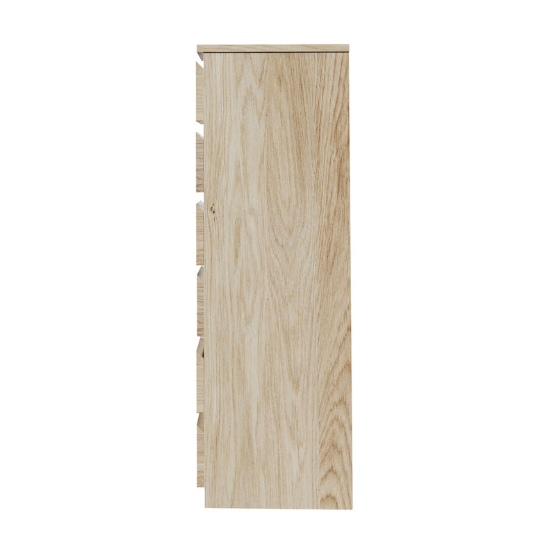 Oikiture 6 Chest of Drawers Tallboy Dresser Table Natural