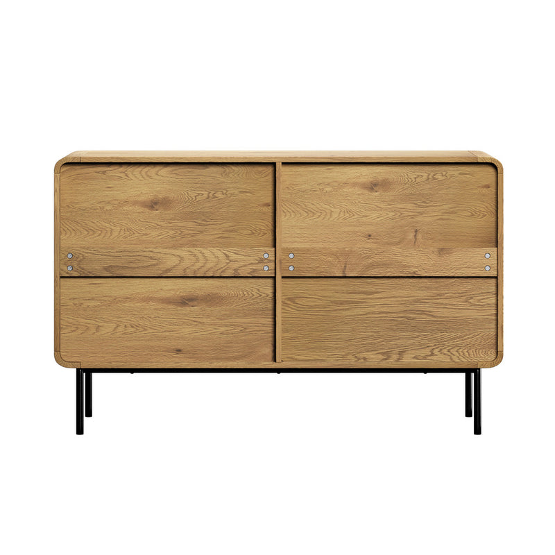 Oikiture 6 Chest of Drawers Tallboy Storage Cabinet Dresser Natural