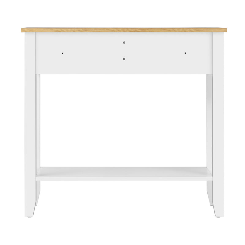 Oikiture Console Table Hallway 2 Drawers Display Shelf
