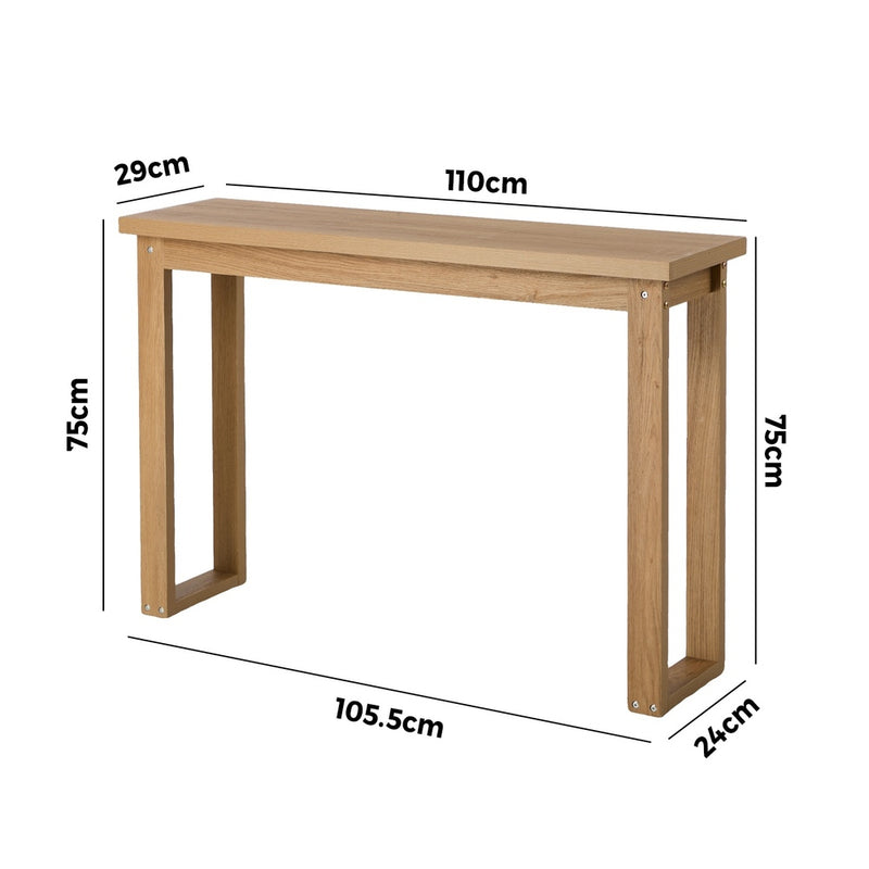 Oikiture Console Table Narrow Hall Entryway Desk Table Display Shelf